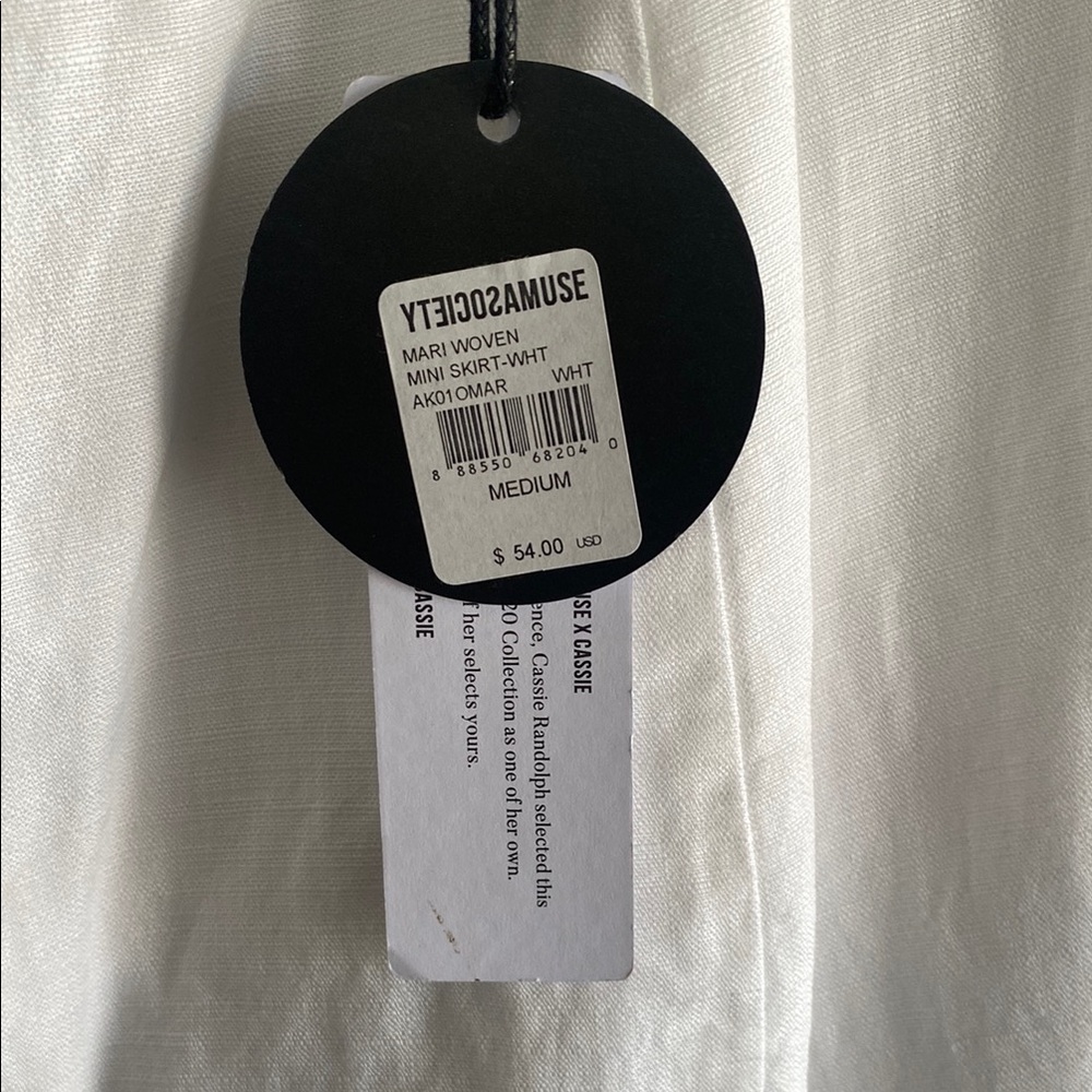 Amuse Society White Mini Skirt Casual Resort Wear - Picture 2 of 6